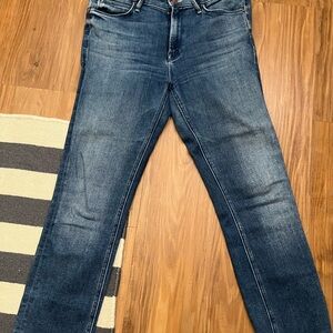 MOTHER Blue Straight Leg Jeans Versatile Style